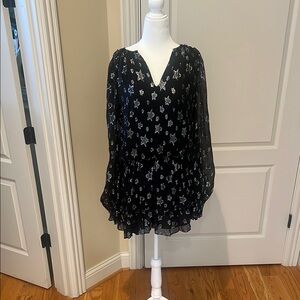Ramy Brook Black Star Print Women's Dress